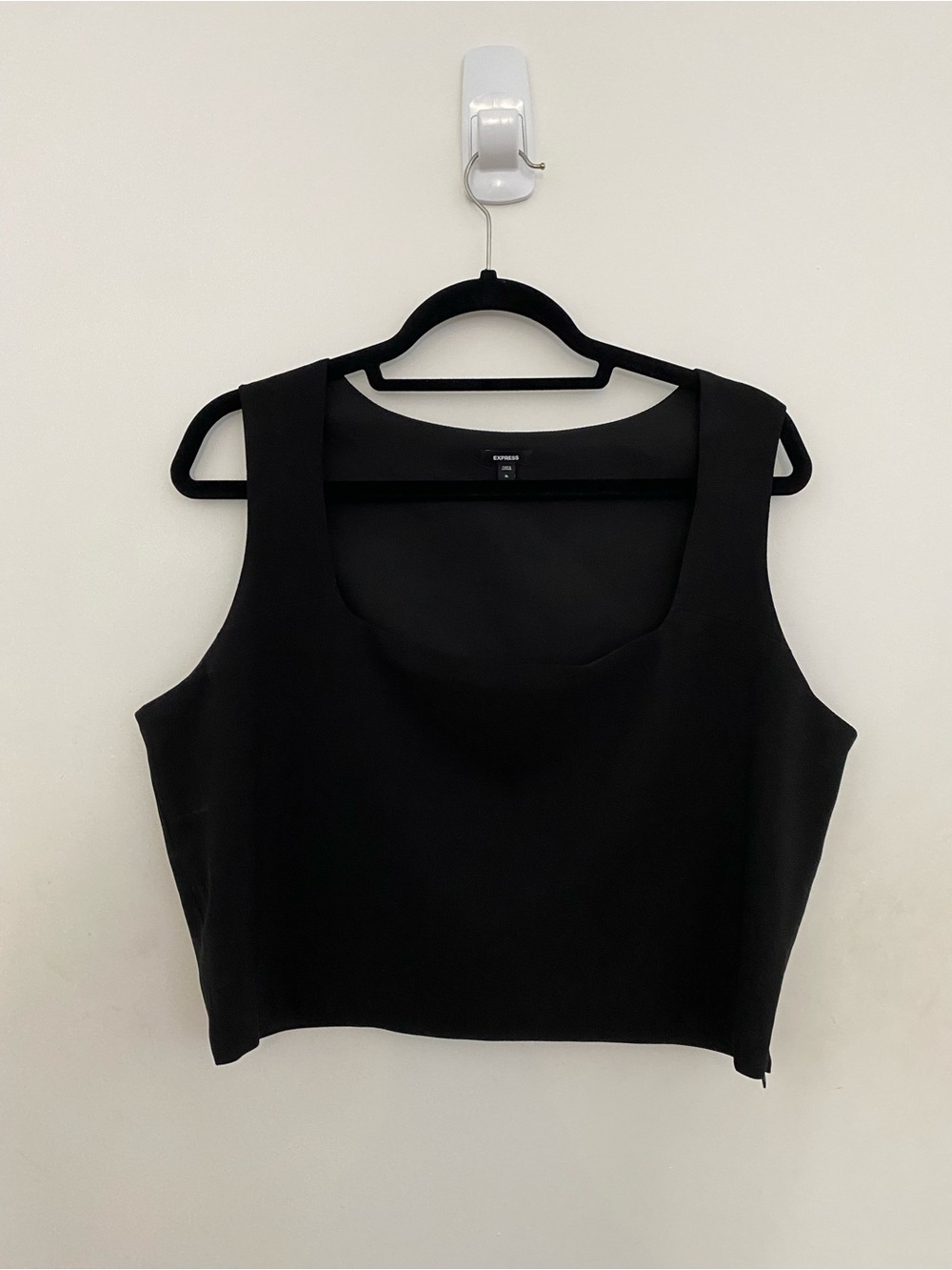 Express Square Neckline Cropped Dressy Top